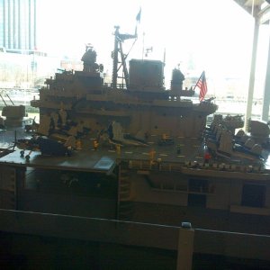 Intreprid model made out of legos (Intreprid museum)