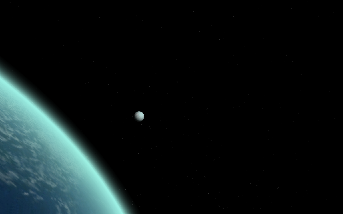 [55 Cancri system] An orbital view from Mare Infinitus, facing the gas giant Tetra.