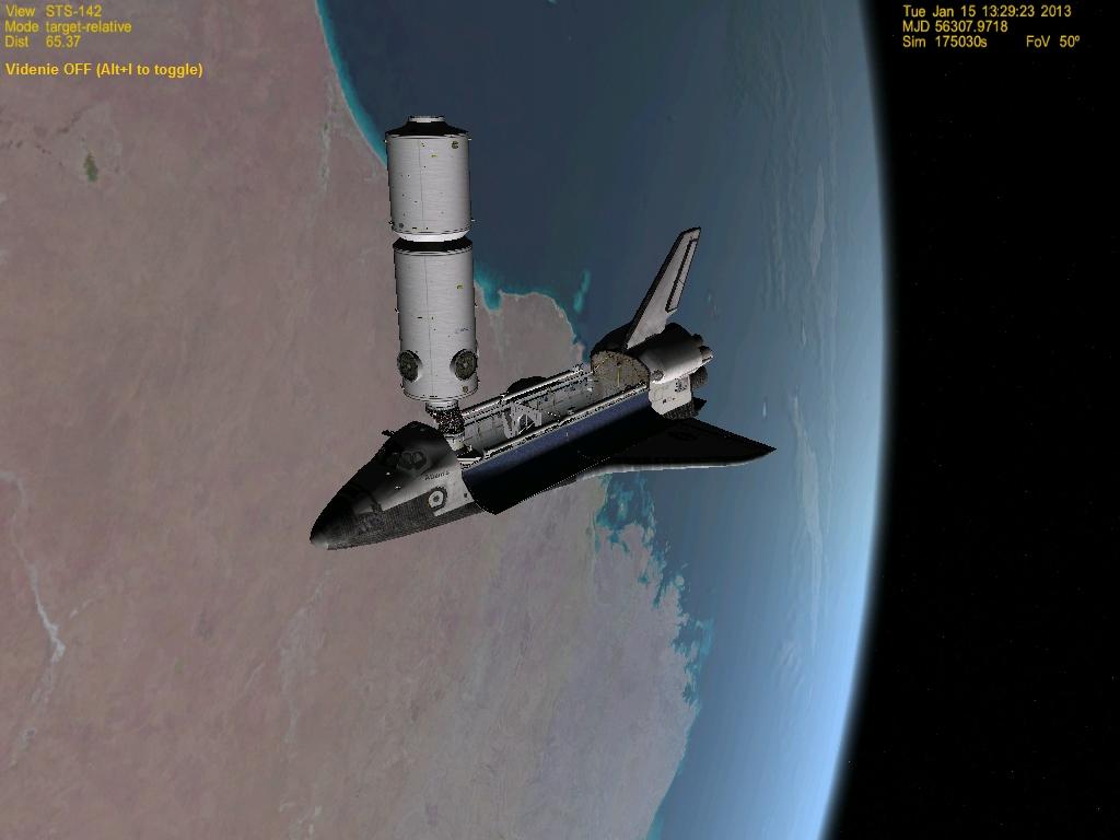 Docking of STS-142 to OFSS2