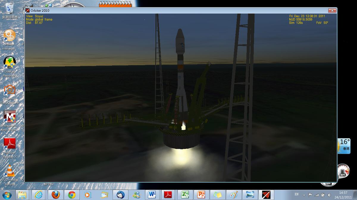 Liftoff of the Soyuz-2 rocket with the Meridian 5 satellite at 12:08:31 UTC!