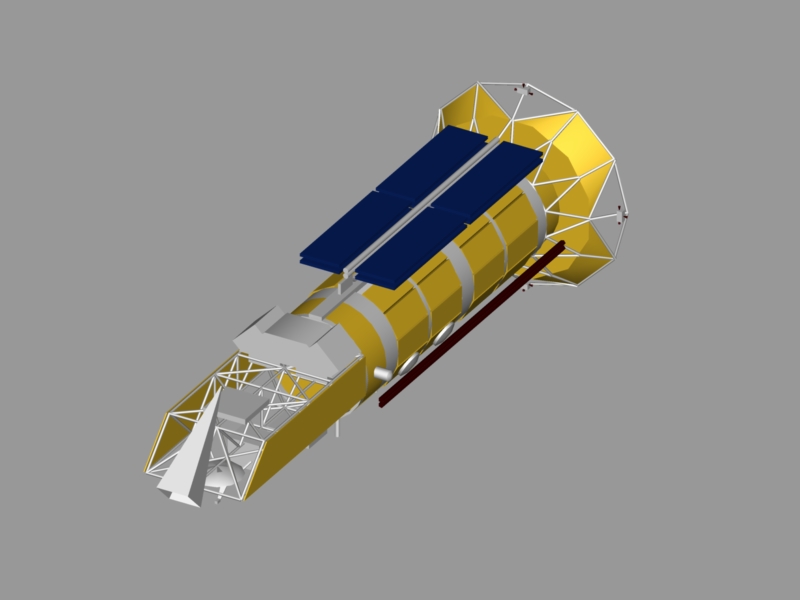 Old rendering of a Okean satellite mesh, done years ago.