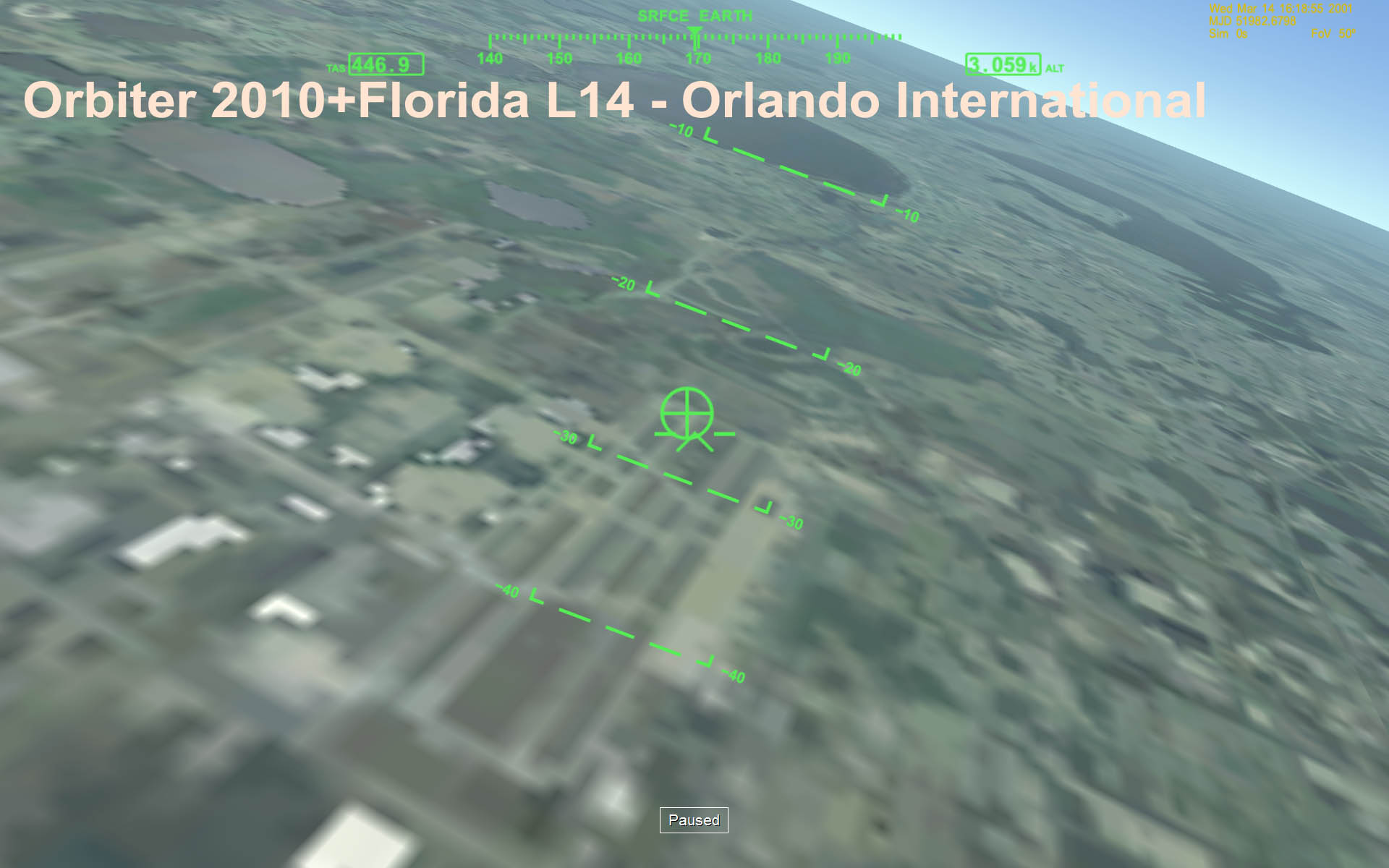 Orlando International: Orbiter 2010 with level 14 Florida.