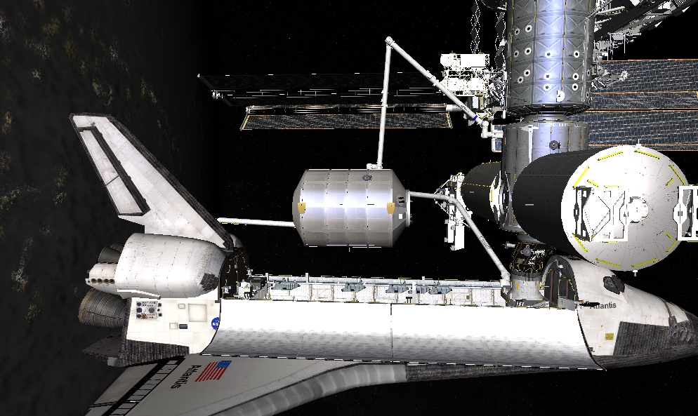 Out of the payload bay